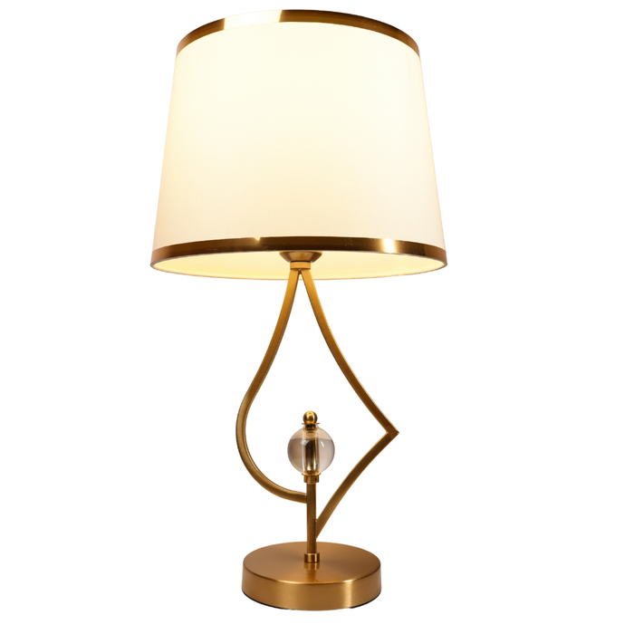 Tafellamp “ELEGANZA” – Goud Lamp Glasaccent