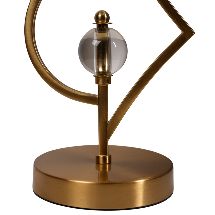 Tafellamp “ELEGANZA” – Goud Lamp Glasaccent