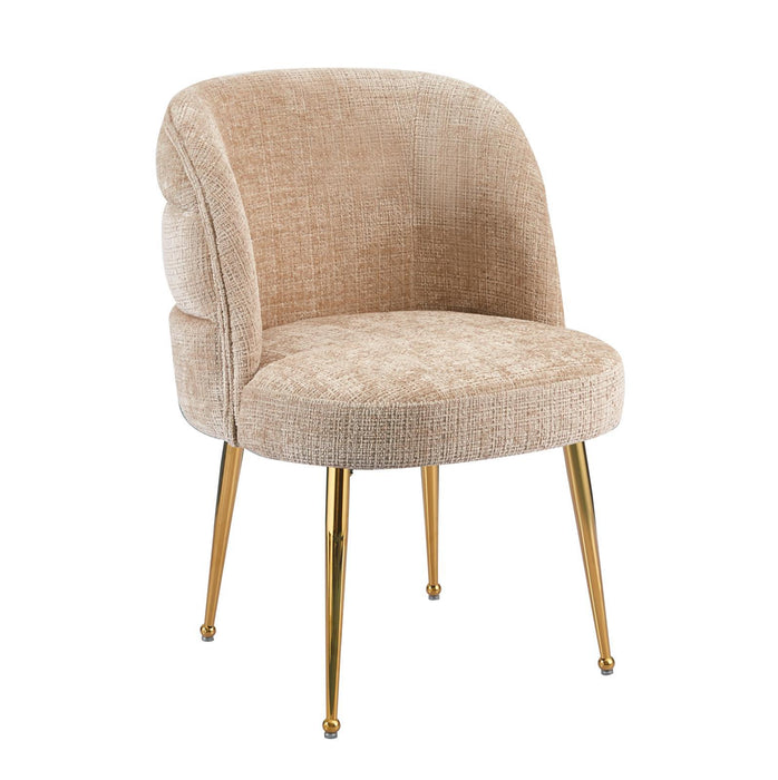 Amara - Fluwelen designstoel met gouden poten