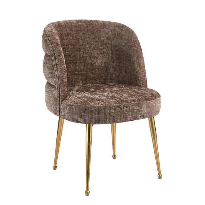 Amara - Fluwelen designstoel met gouden poten