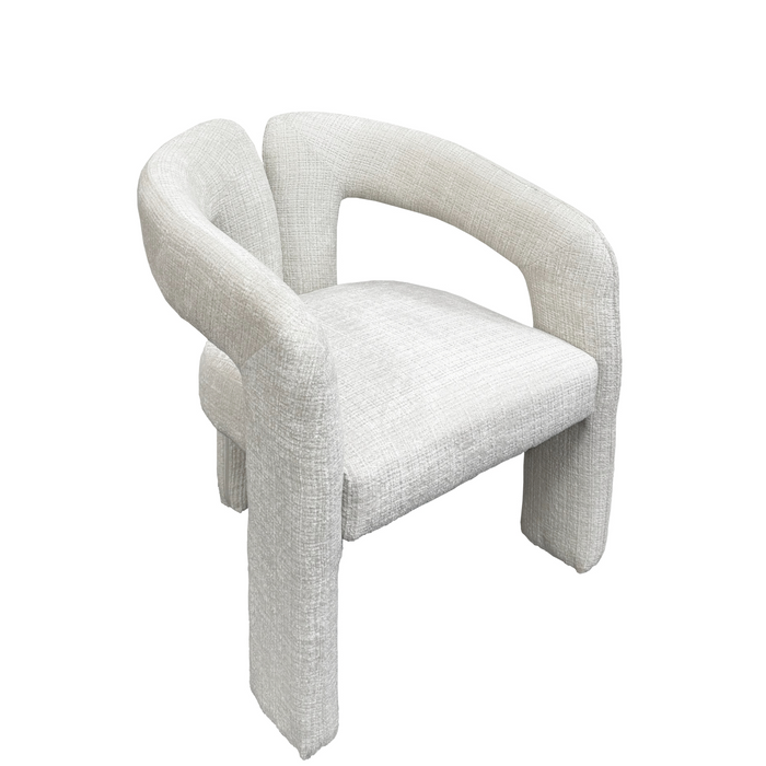 Liva | Sculpturale Bouclé Eetkamerstoel