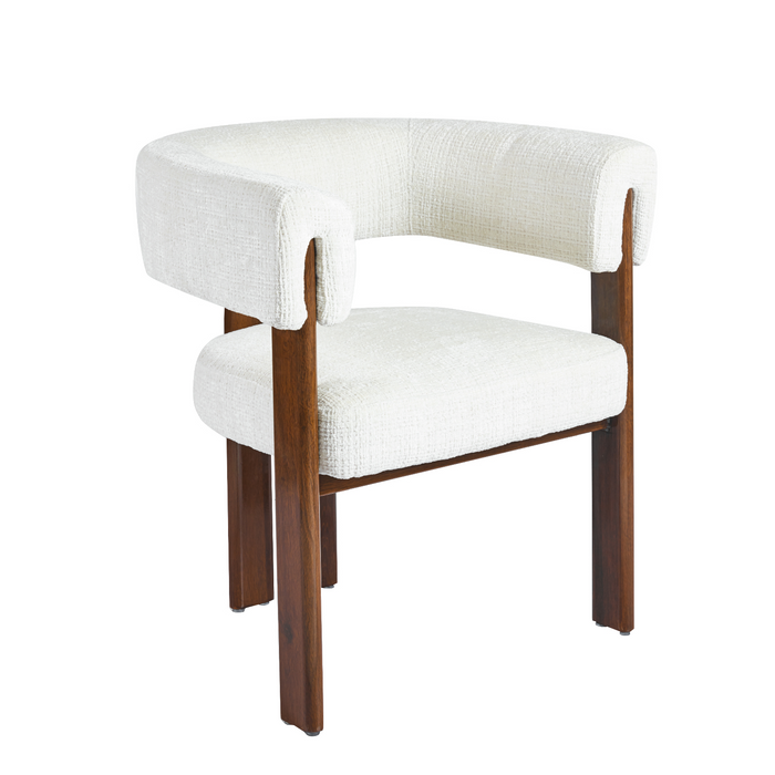 Elisora | Comfortabele eetkamerstoel met houten frame