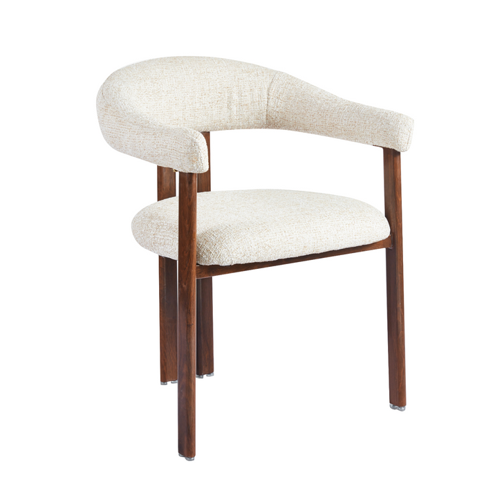 Romy | Eetkamerstoel met verfijnde rondingen en comfortbekleding