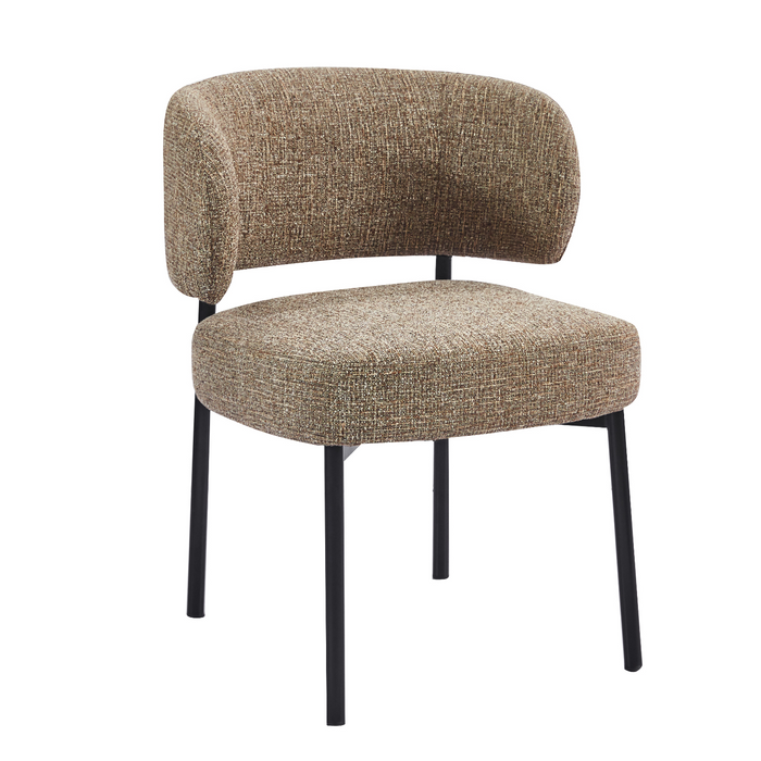 Lorena | Comfortabele eetkamerstoel met metalen poten