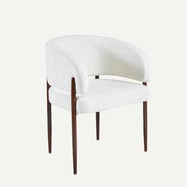 Almira | Elegante eetkamerstoel met slank houten frame