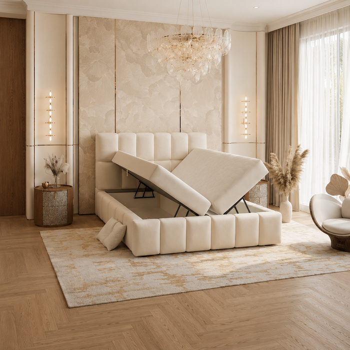 Victoria Boxspring Bed met Opbergruimte Matras