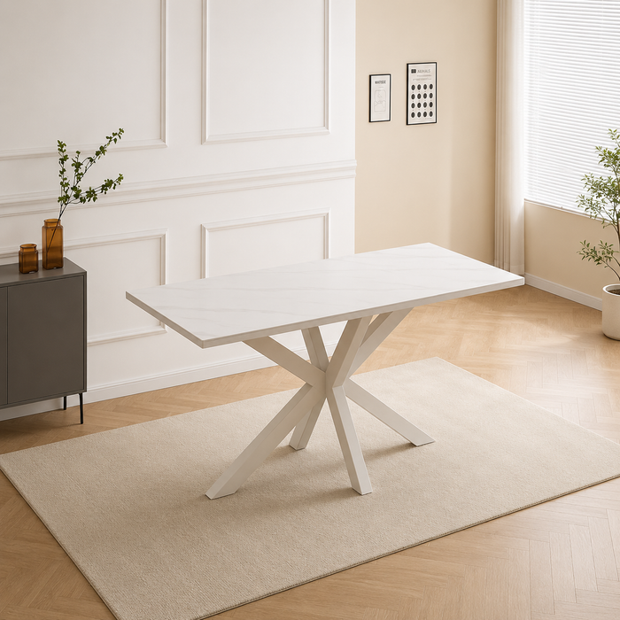 VITTORE DT-0610 Ceramic Dining Table White