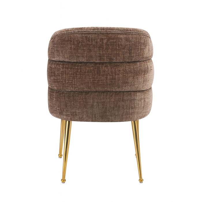 Amara - Fluwelen designstoel met gouden poten