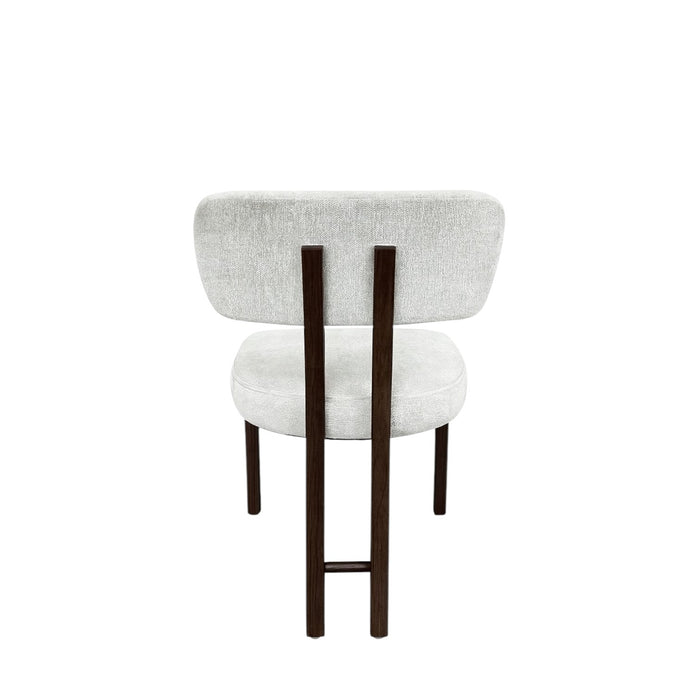 Niva - Stoffen Eetkamerstoel met Massief Houten Frame