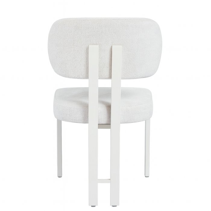 Niva - Stoffen Eetkamerstoel met Massief Houten Frame