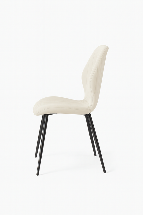 Vittore – Elegante eetkamerstoel met verticale stiksels