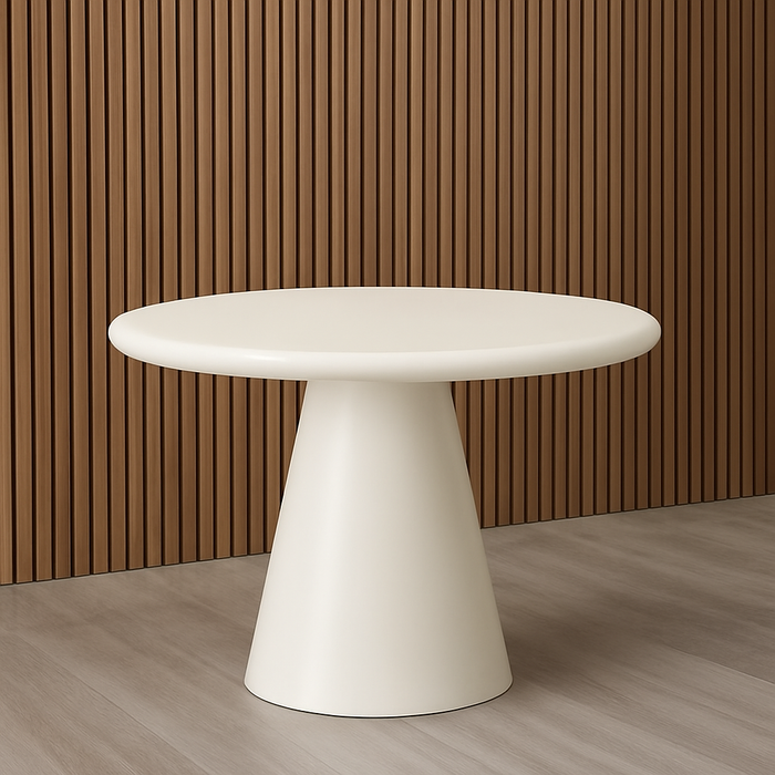 Moderne Ronde Eettafel – Crème Wit (Ø135 cm)