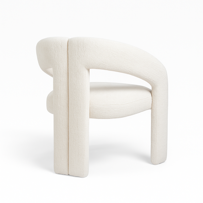 Liva | Sculpturale Bouclé Eetkamerstoel