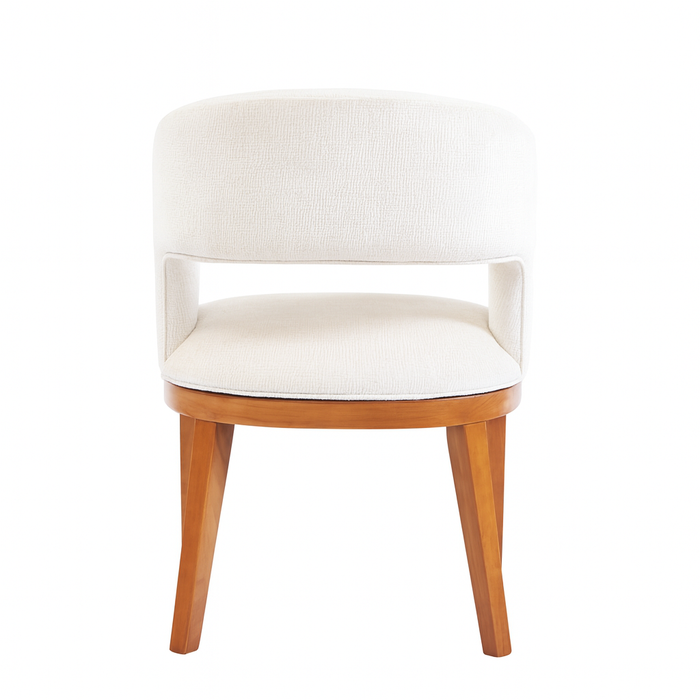 Calista | Comfortabele eetkamerstoel met houten frame