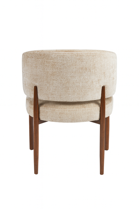 Almira | Elegante eetkamerstoel met slank houten frame