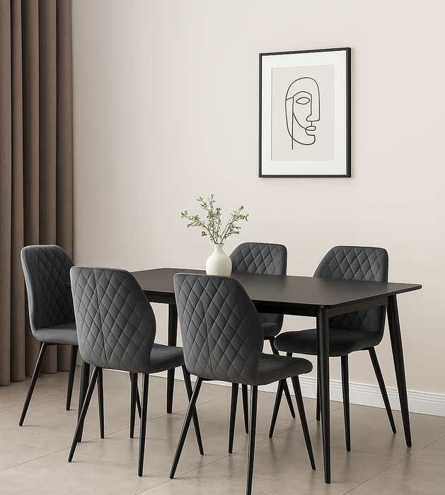 Marvello - Luxe eetkamerstoel met ruitstiksel