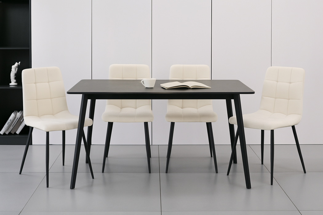 Lerio – Eetkamerstoel met gestikte rugleuning