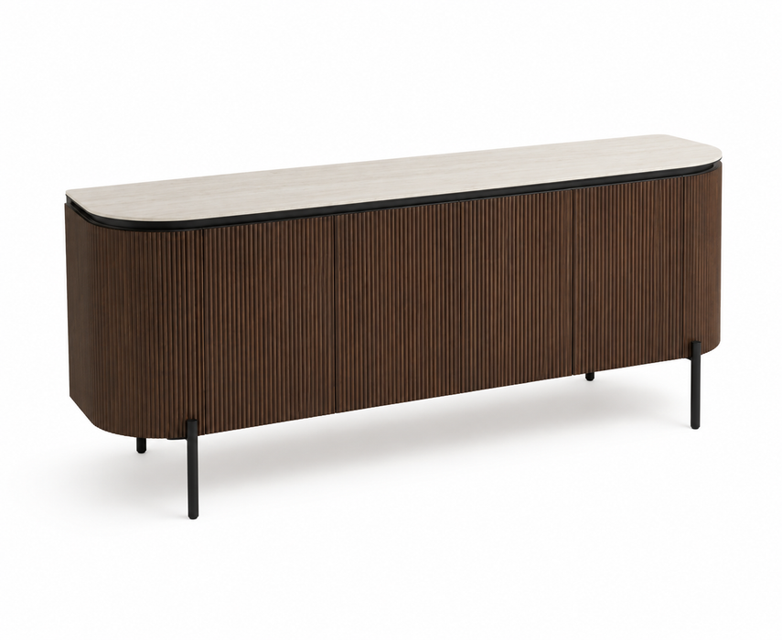 Aqua BF Brown Dressoir – 190x50x80 cm – Beige Keramisch Blad