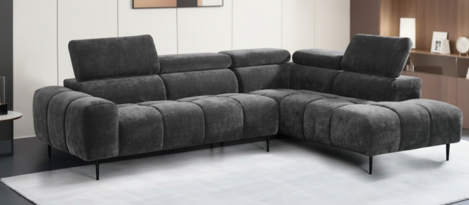 Levon | Moderne Hoekbank met Verstelbare Rugleuningen