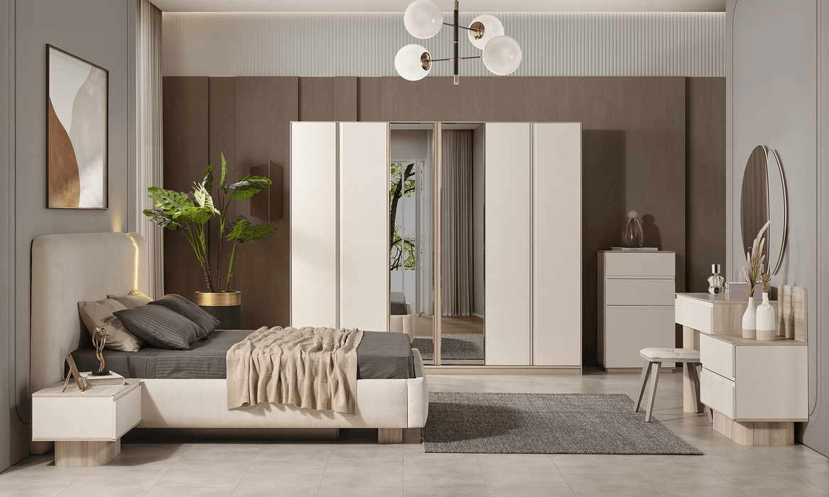 Güneş Slaapkamer – Minimalistische Luxe en Rustgevende Elegantie