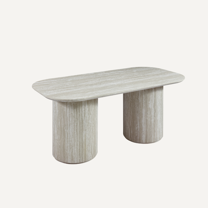 Hawai Travertin Oak Eettafel