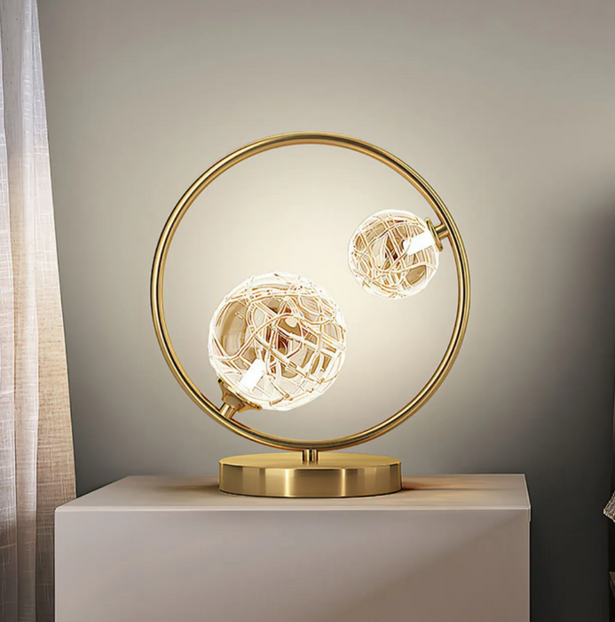 Luxe Design Tafellamp – 28CM x 35CM – Goud Lamp zilver