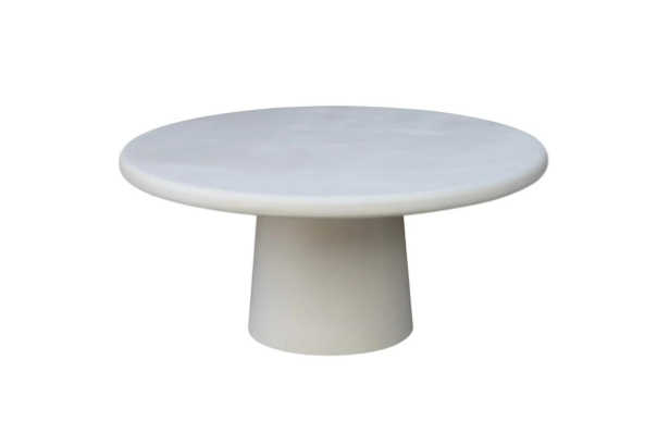 NEW ORGANIC COFFEE TABLE 100 Ø WHITE – Stijlvolle Ronde Salontafel