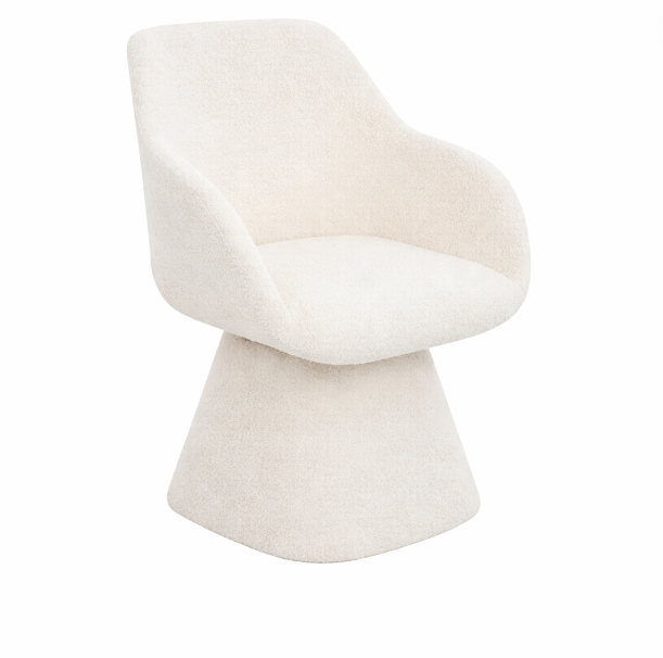 Belluna Stoel – Elegante Zacht Bouclé Designstoel