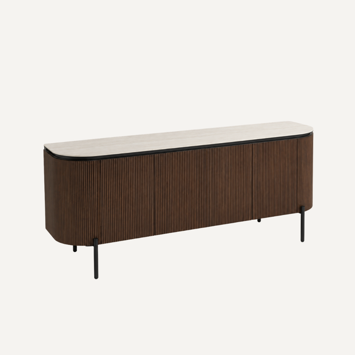 Aqua BF Brown Dressoir – 190x50x80 cm – Beige Keramisch Blad