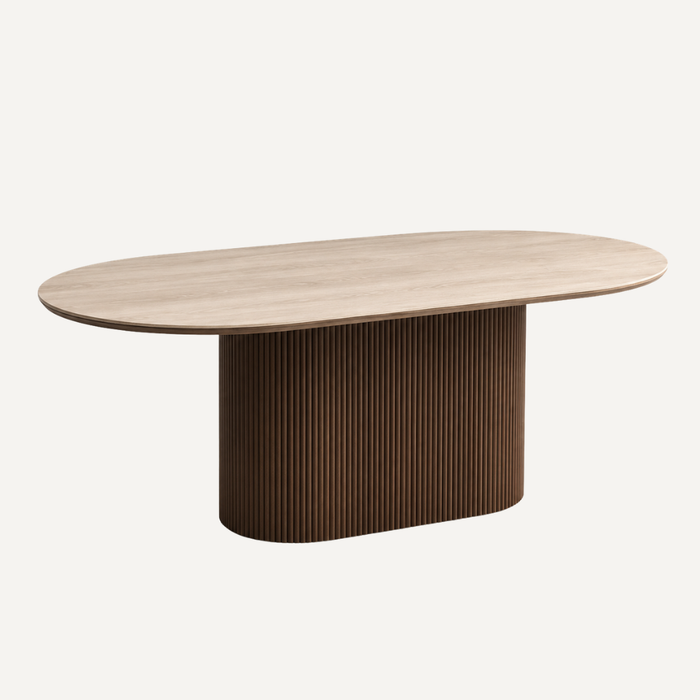 Aqua DT V1 Brown – Eettafel 200x110x76 cm – Beige Keramisch Blad