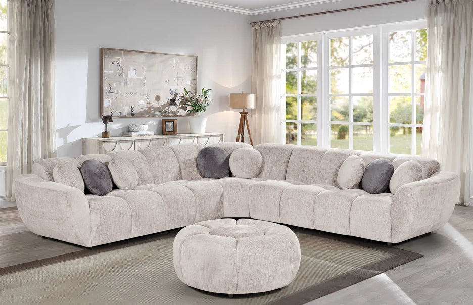 Livorno | Luxe Hoekbank met Optionele Poef