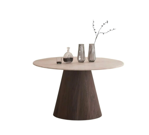 KIMBERLY BROWN DT 130 Ø – Luxe Ronde Eettafel (Ø130 x H76 cm
