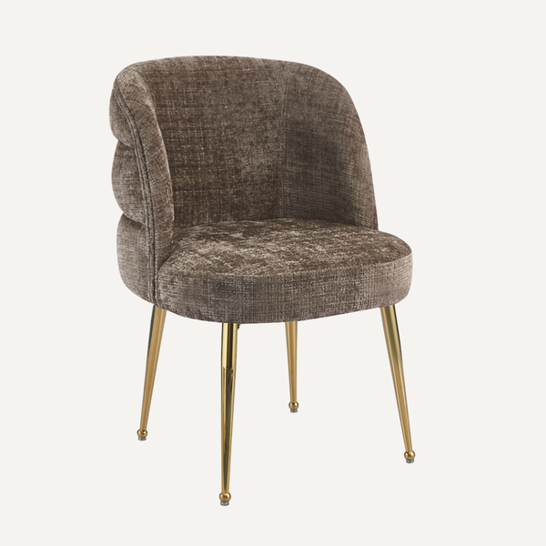 Amara - Fluwelen designstoel met gouden poten