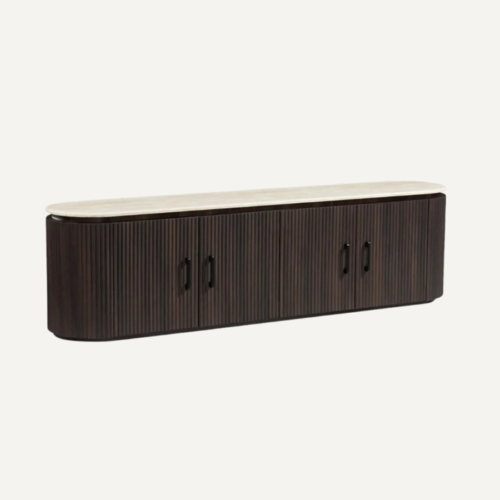 KIMBERLY BROWN TT 200 × 40 × 55 – Luxe TV-Meubel met Marmerlook
