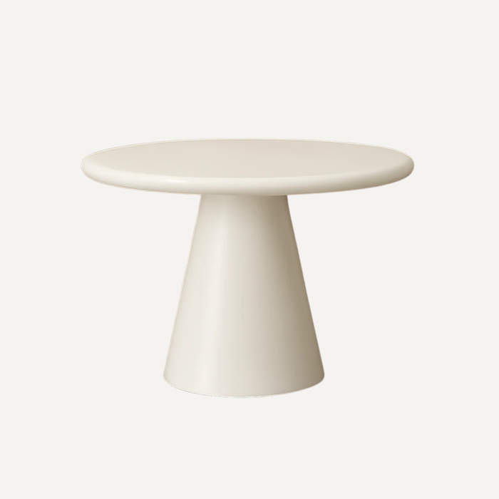 Moderne Ronde Eettafel – Crème Wit (Ø135 cm)